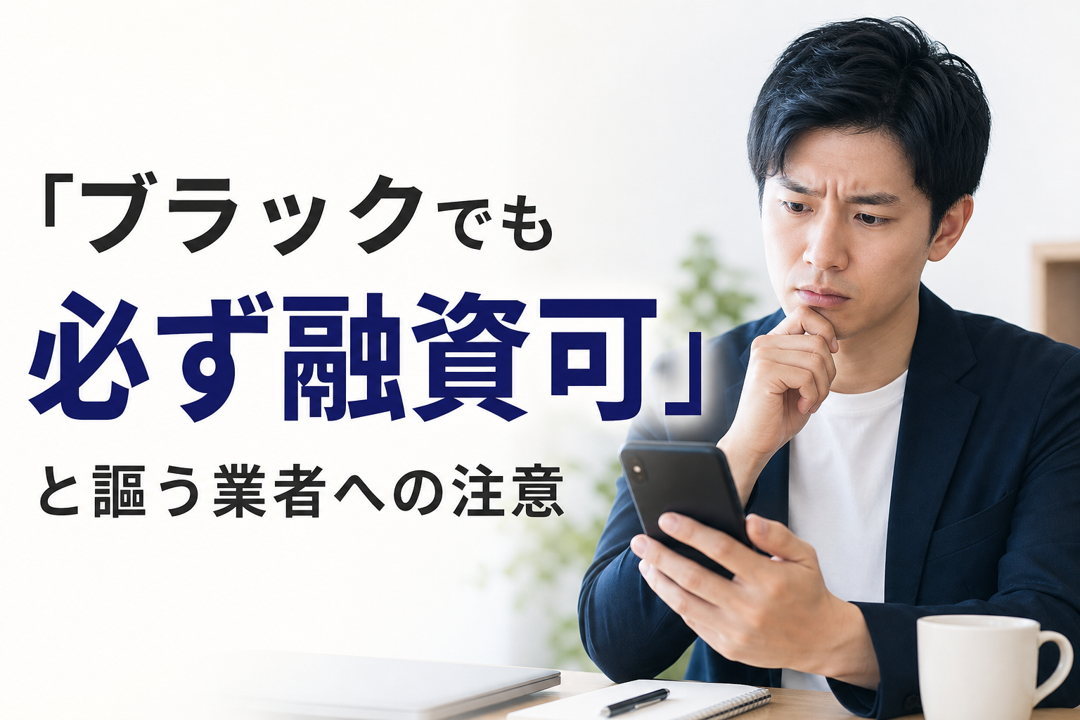 「ブラックでも必ず融資可」と謳う業者への注意