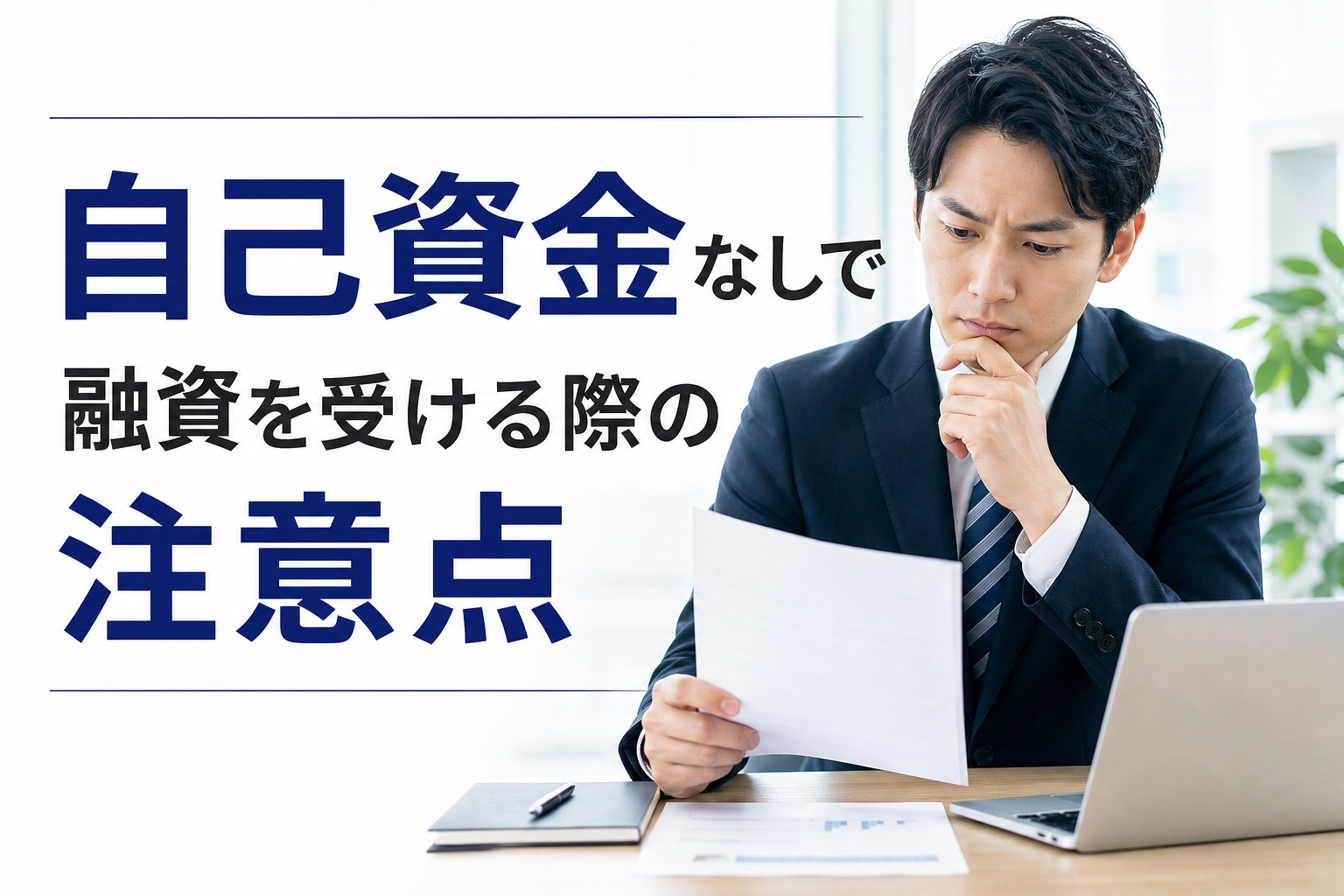 自己資金なしで融資を受ける際の注意点